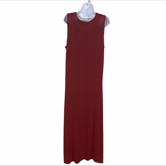 Ashley Stewart Maxi Dress Maroon Sz 18/20 NWT - Picture 2 of 10